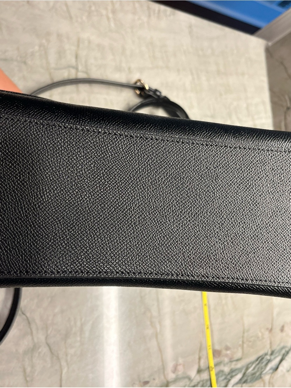 Coach Black Leather Satchel with Gold Accents - Picture 4 of 8
